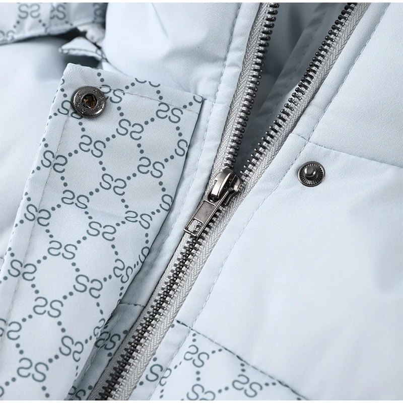 Printed Female Winter Cotton Quilted Jacket Hooded Thicken Zipper Single Breasted Long Sleeve 2025 New Casual Coat Loose Outwear