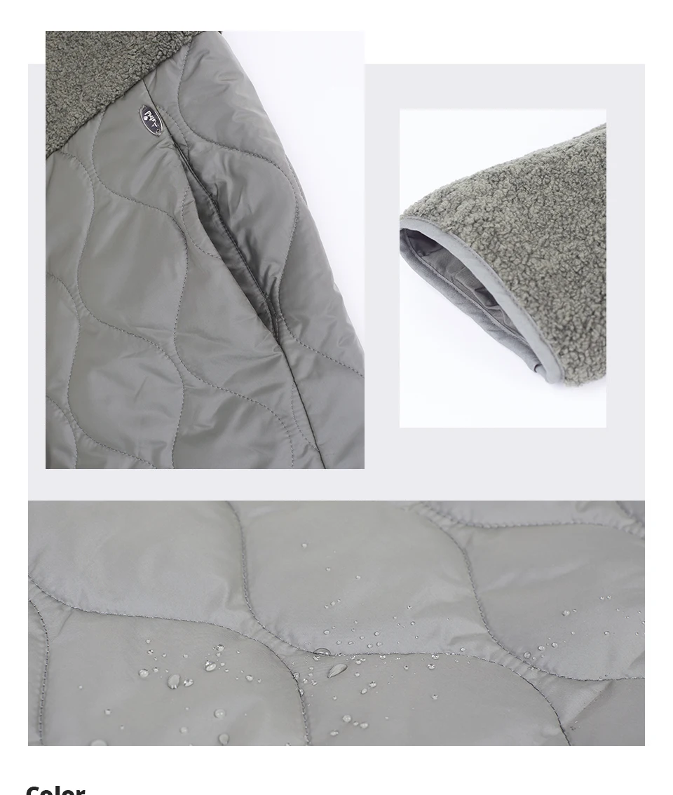 Astrid 2022 Women's autumn winter coat faux Fur tops Fashion stitching down jacket Hooded Oversize parkas Women coat  AM-7542