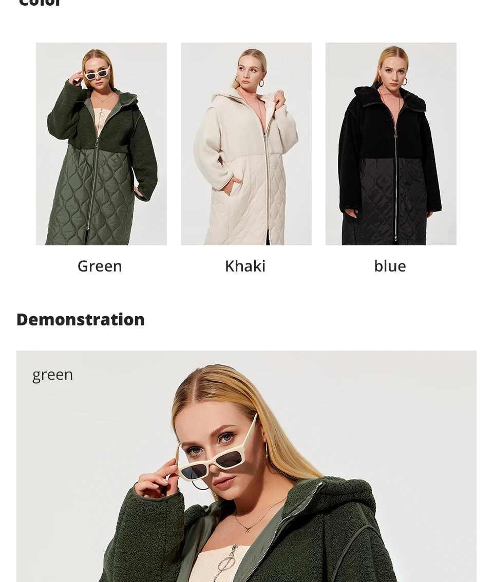 Astrid 2022 Women's autumn winter coat faux Fur tops Fashion stitching down jacket Hooded Oversize parkas Women coat  AM-7542