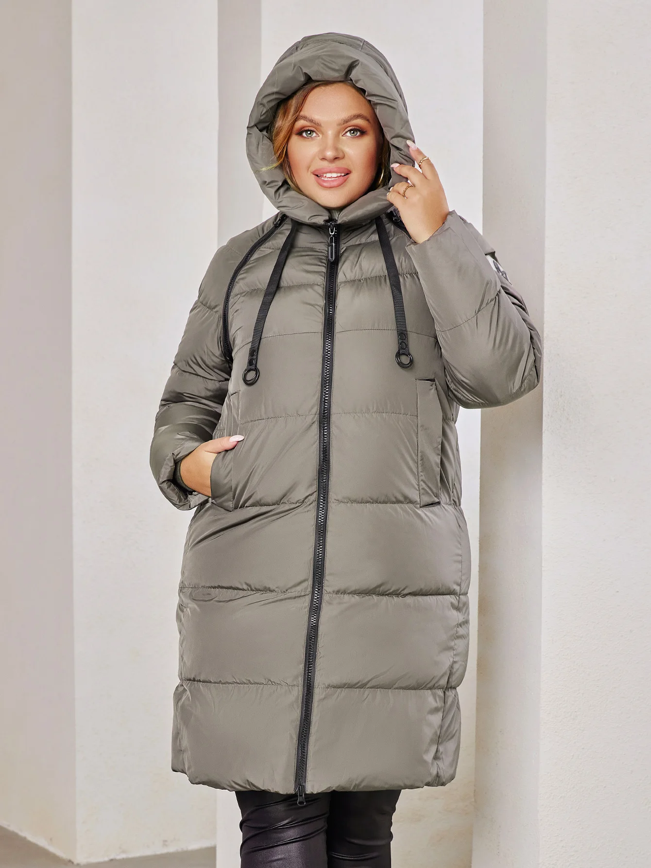 Astrid 2023 New Winter parka Women's coat women Jacket long warm Bright fabric fashion hooded large sizes female clothing 8675