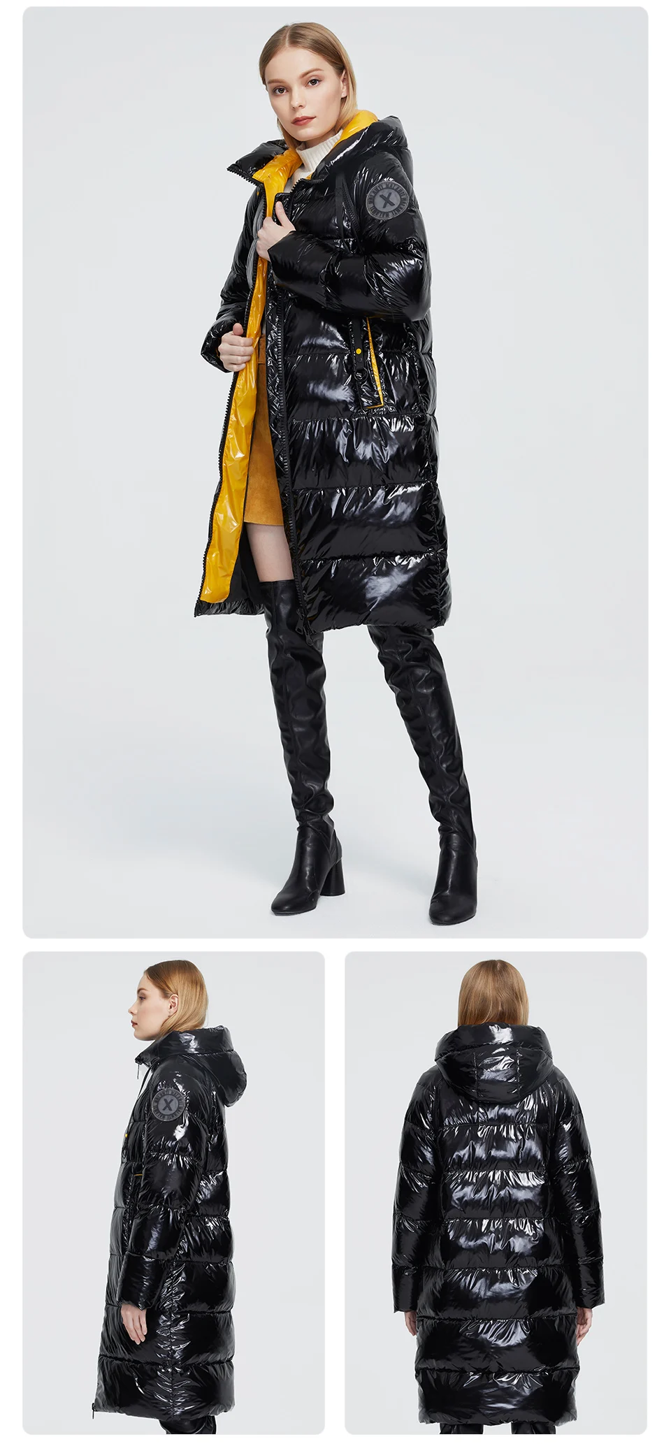 Astrid 2023 New Winter parka Women's coat women Jacket long warm Bright fabric fashion hooded large sizes female clothing 8675