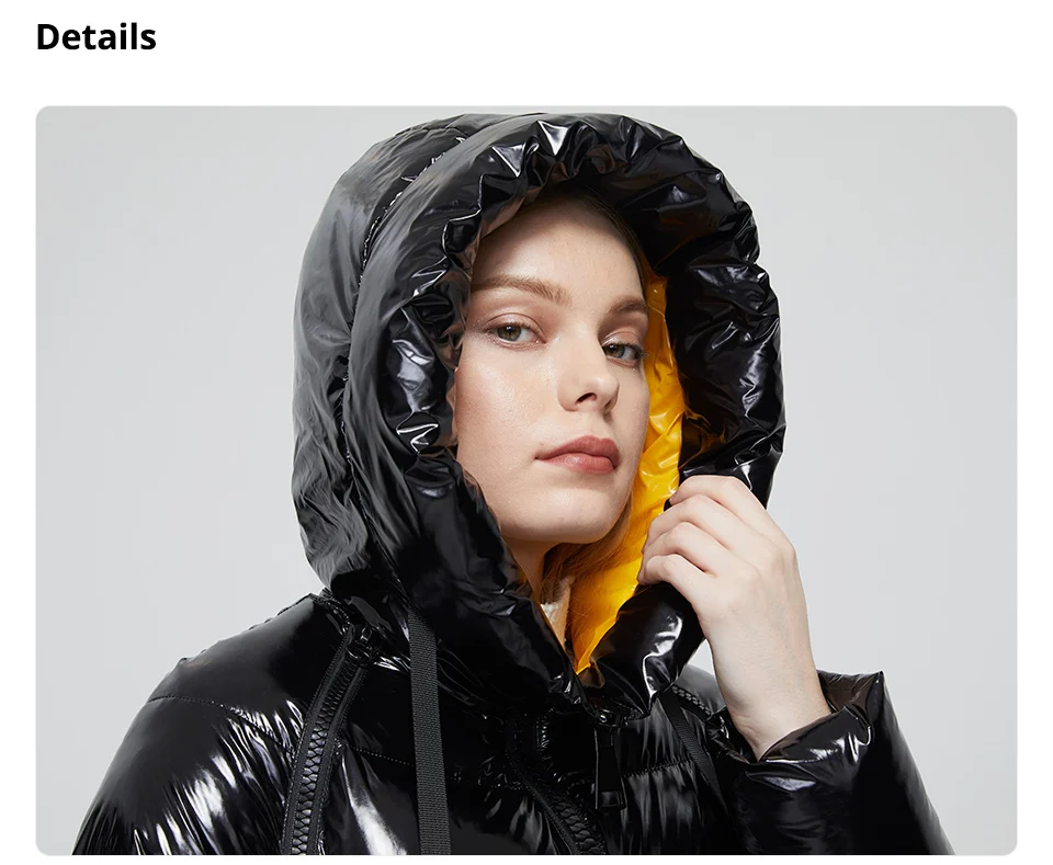 Astrid 2023 New Winter parka Women's coat women Jacket long warm Bright fabric fashion hooded large sizes female clothing 8675