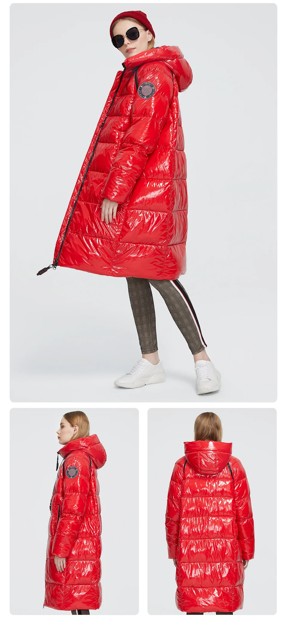 Astrid 2023 New Winter parka Women's coat women Jacket long warm Bright fabric fashion hooded large sizes female clothing 8675