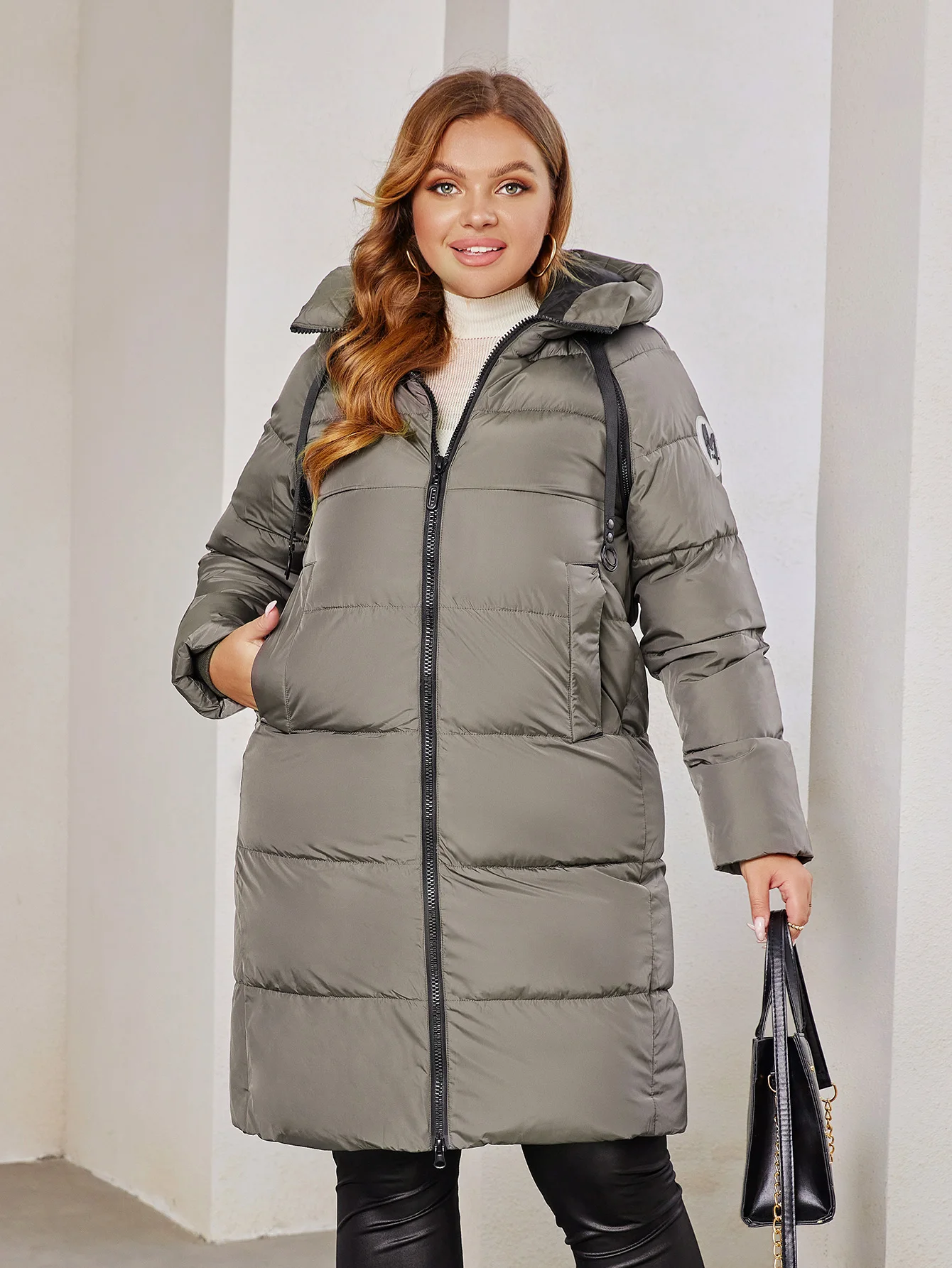Astrid 2023 New Winter parka Women's coat women Jacket long warm Bright fabric fashion hooded large sizes female clothing 8675