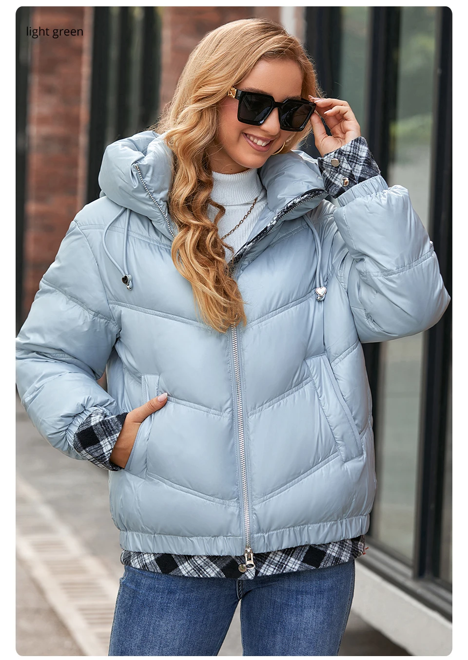 GASMAN Women's Parka 2022 New Fashion Women stand collar short slim casual hooded Luxury pocket Warm Down Jacket GM-82903