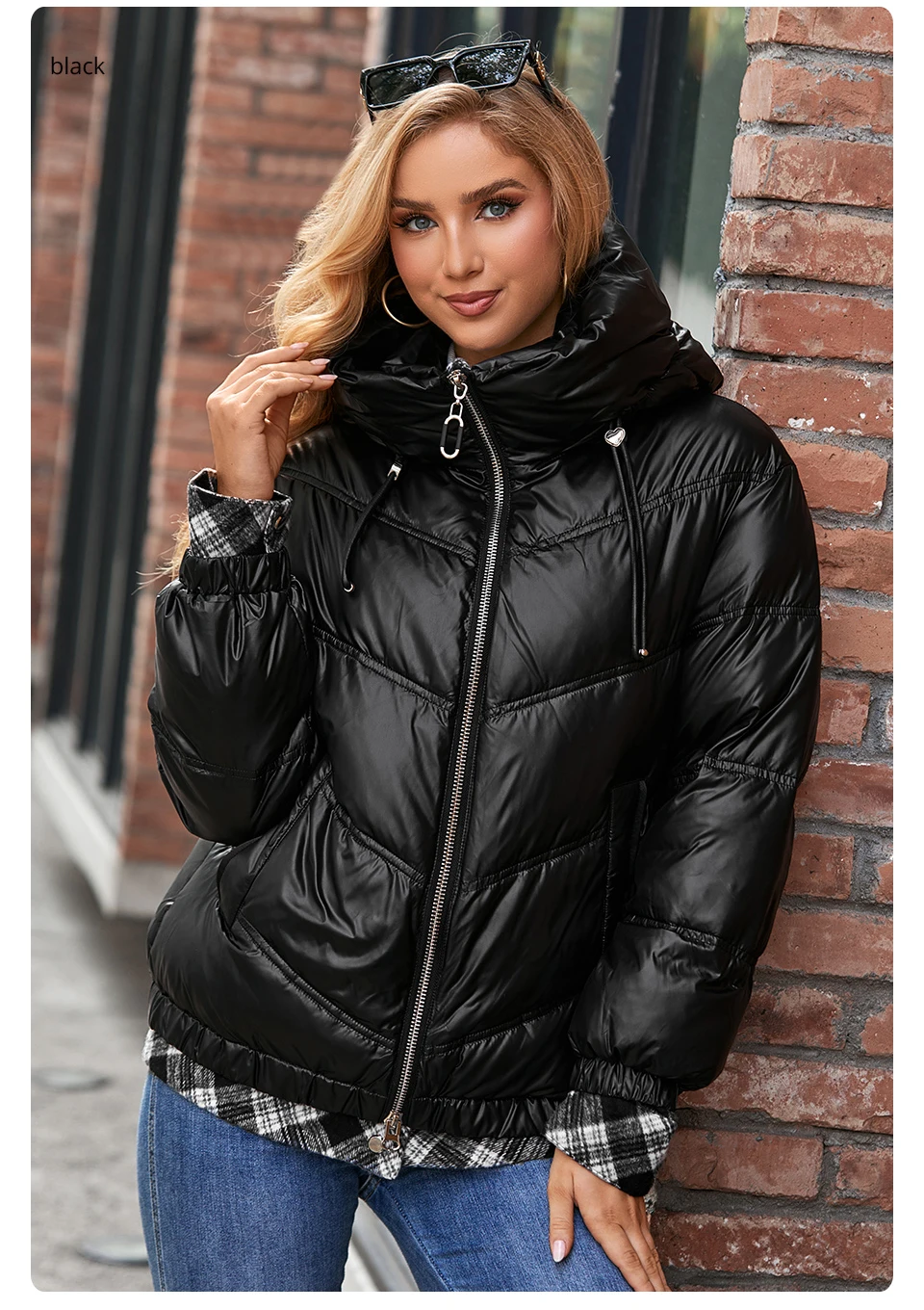 GASMAN Women's Parka 2022 New Fashion Women stand collar short slim casual hooded Luxury pocket Warm Down Jacket GM-82903