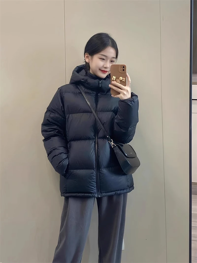 Zoki Winter Cute Pink Puffy Parkas Women Warm Thick Long Sleeve Sweet Cotton Coat Casual Stand Collar Preppy Style Korean Jacket