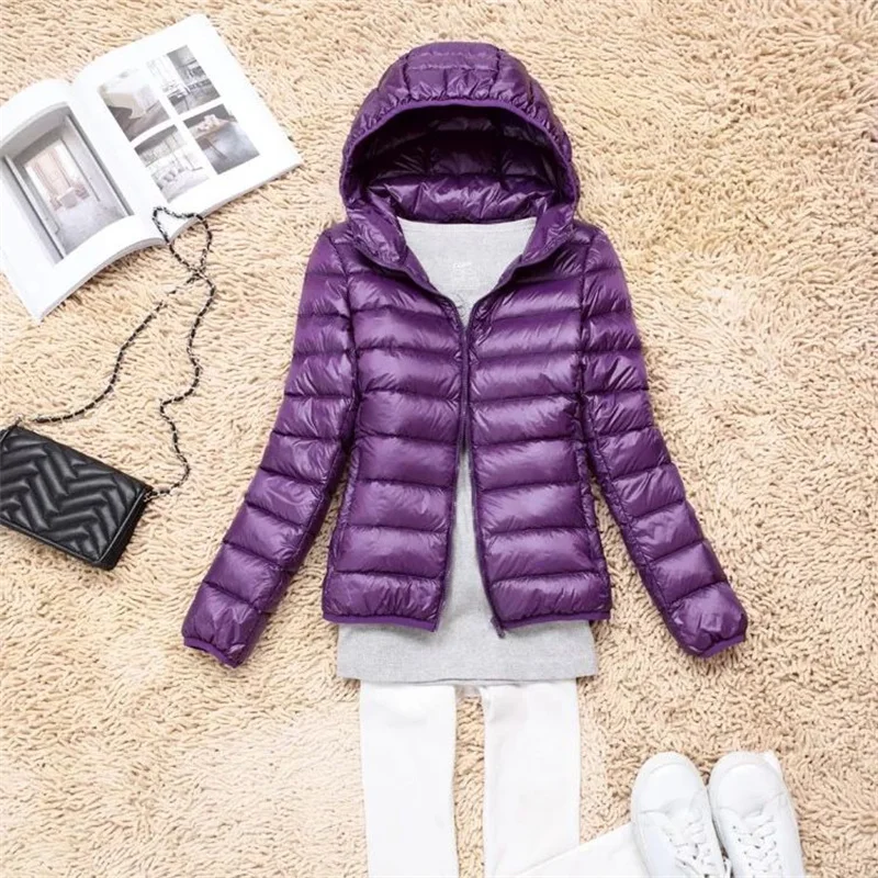 2026 Autumn Winter Women Lightweight White Duck Down Jacket Parka Female Ultra Light Down Coat Warm Puffer Outwears Short Tops