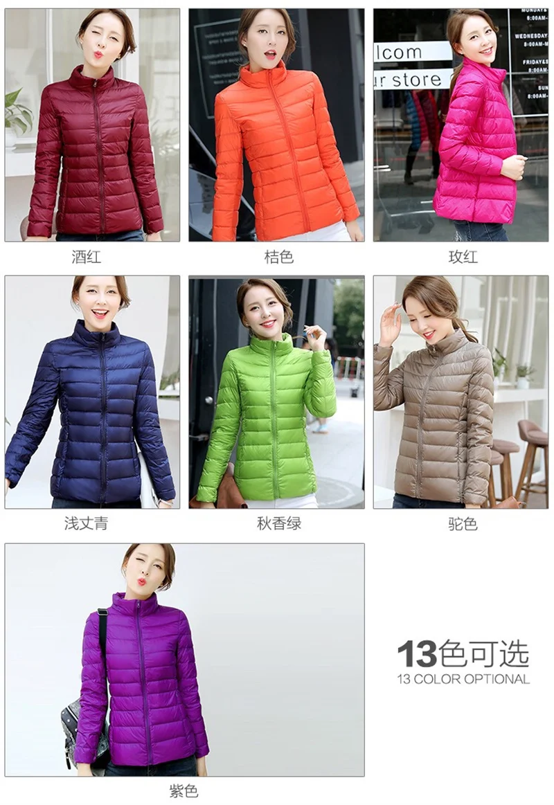 2026 Autumn Winter Women Lightweight White Duck Down Jacket Parka Female Ultra Light Down Coat Warm Puffer Outwears Short Tops