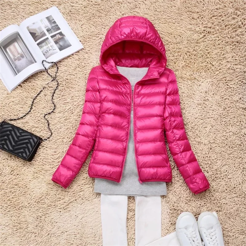 2026 Autumn Winter Women Lightweight White Duck Down Jacket Parka Female Ultra Light Down Coat Warm Puffer Outwears Short Tops