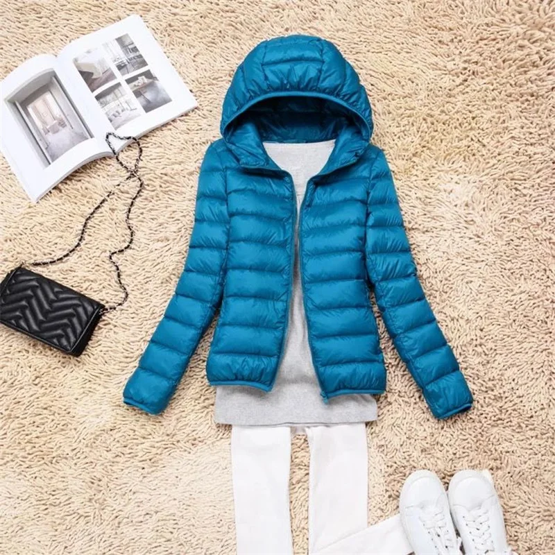 2026 Autumn Winter Women Lightweight White Duck Down Jacket Parka Female Ultra Light Down Coat Warm Puffer Outwears Short Tops