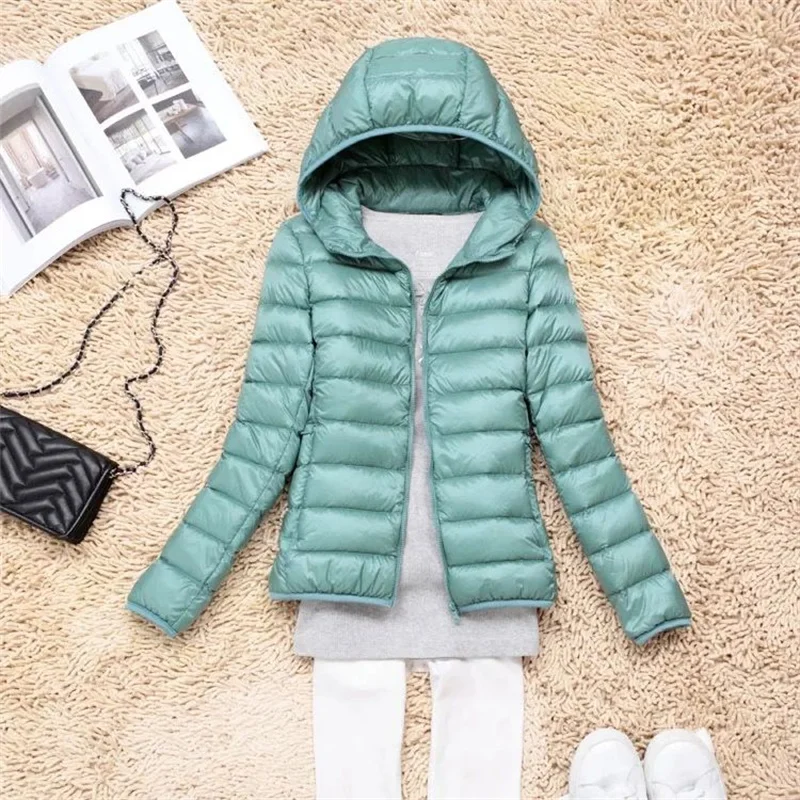 2026 Autumn Winter Women Lightweight White Duck Down Jacket Parka Female Ultra Light Down Coat Warm Puffer Outwears Short Tops
