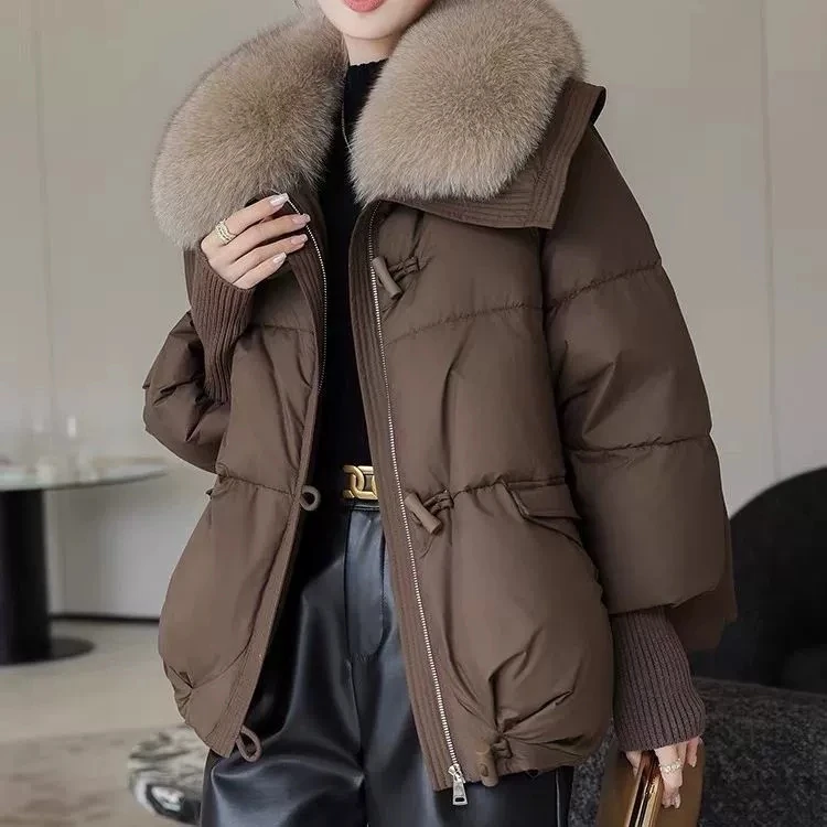 2026New Winter Jacket Women Parka Fashion Thick Warm Down Cotton Coat Parkas Female Casual Ladies Big Fur collar Cotton Outwear