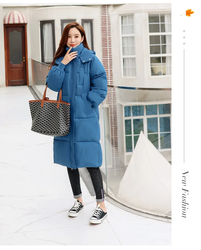 Parkas Women Long Coats Hooded Zipper Jackets Full Sleeve Thick Warm Y2k Streetwear Elegant Jacket Work Coat Autumn Winter 2026