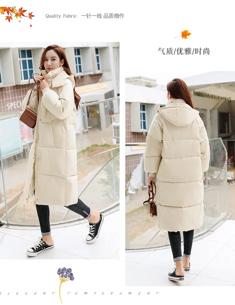 Parkas Women Long Coats Hooded Zipper Jackets Full Sleeve Thick Warm Y2k Streetwear Elegant Jacket Work Coat Autumn Winter 2026