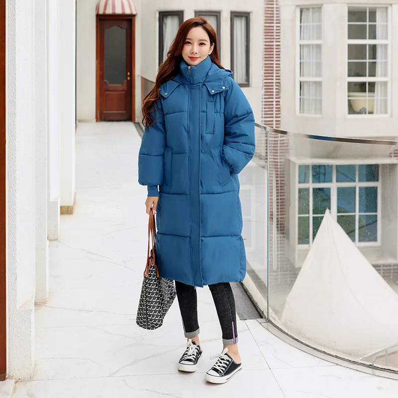 Parkas Women Long Coats Hooded Zipper Jackets Full Sleeve Thick Warm Y2k Streetwear Elegant Jacket Work Coat Autumn Winter 2026