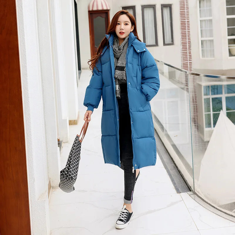 Parkas Women Long Coats Hooded Zipper Jackets Full Sleeve Thick Warm Y2k Streetwear Elegant Jacket Work Coat Autumn Winter 2026