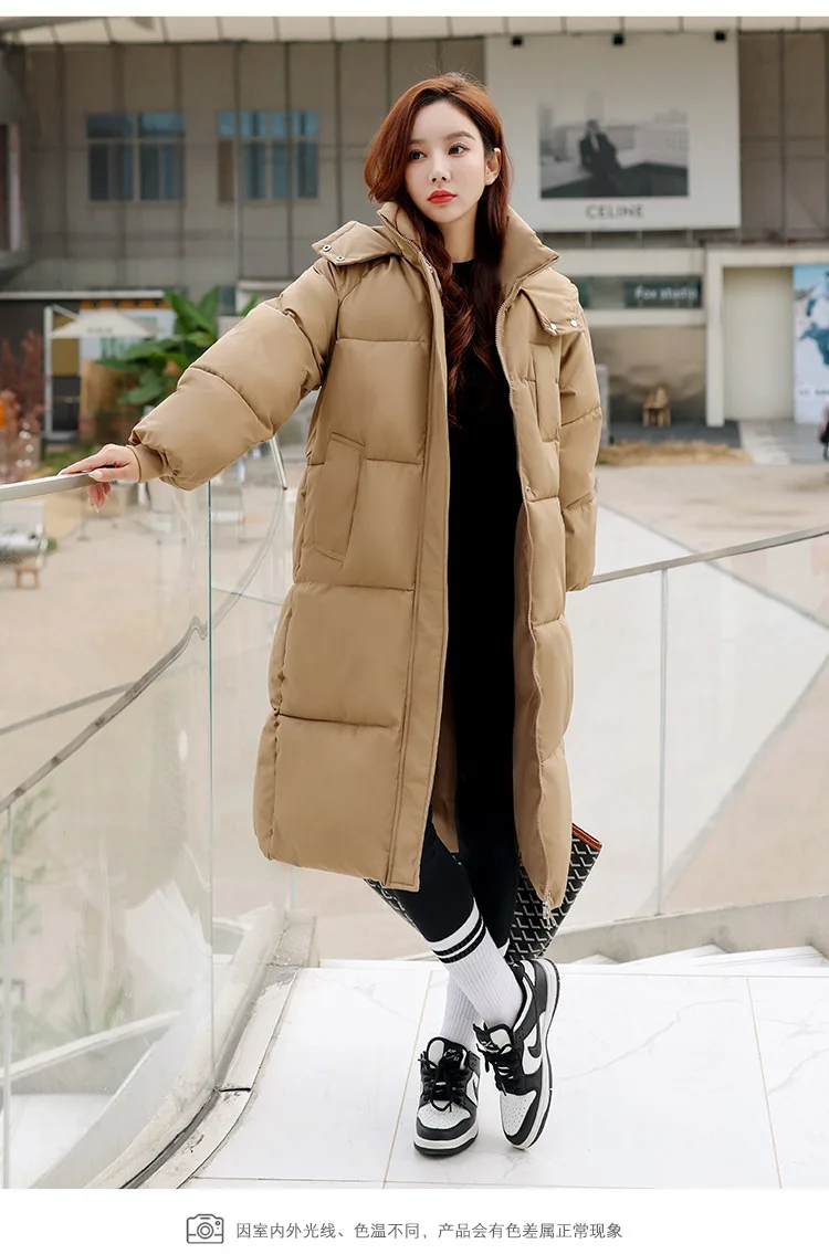 Parkas Women Long Coats Hooded Zipper Jackets Full Sleeve Thick Warm Y2k Streetwear Elegant Jacket Work Coat Autumn Winter 2026