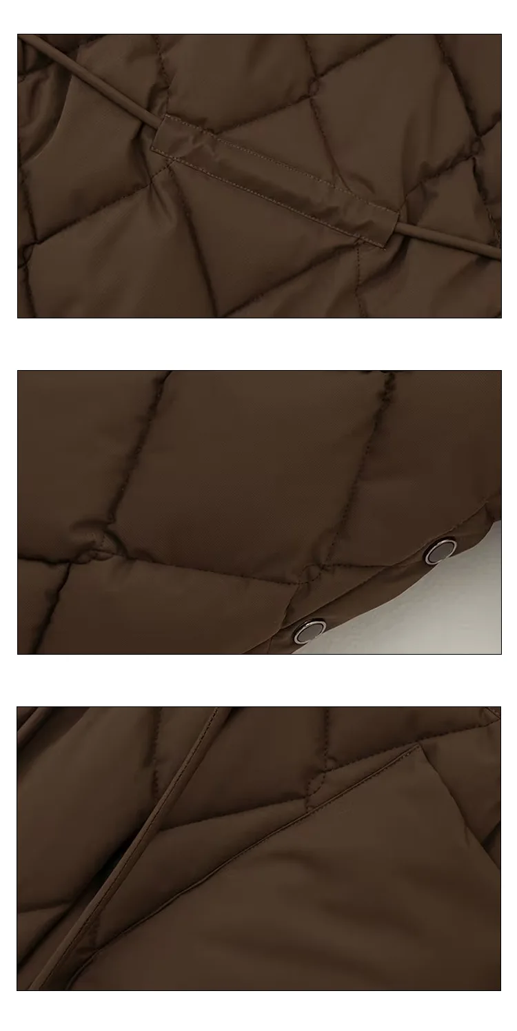 Parkas Women Mid Length Coats Hooded Zipper Jackets Full Sleeve Thick Warm Y2k Streetwear Elegant Jacket Coat Autumn Winter
