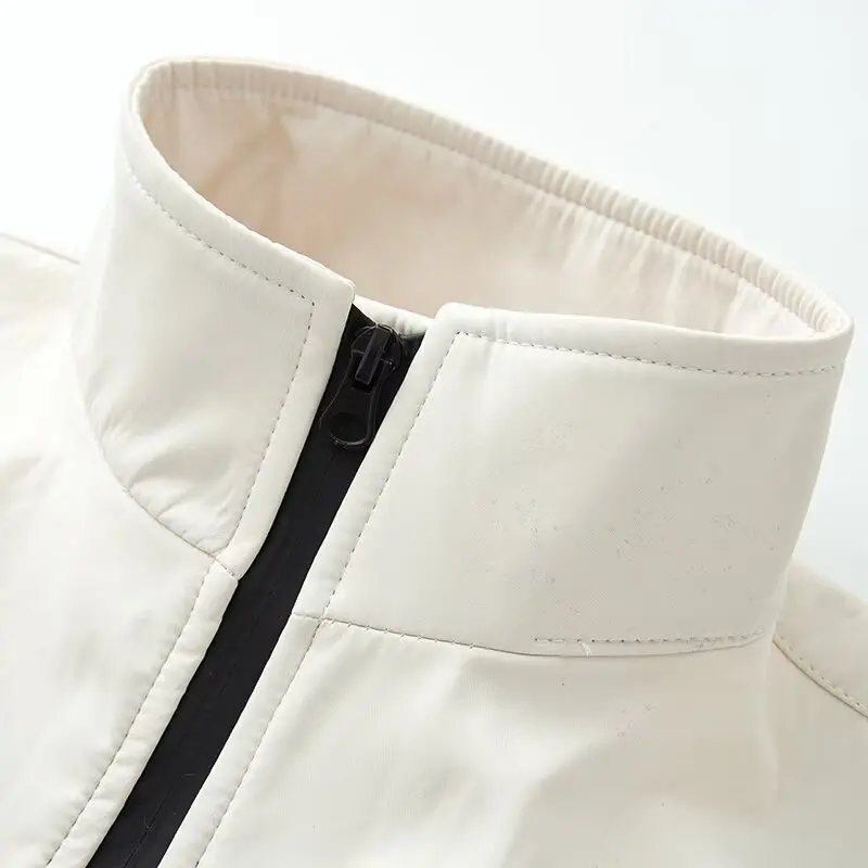 2025 New Women White Waist Cinched One Piece Ski Padded Jacket Black Line Decorations Warm Windproof Multi Color Options
