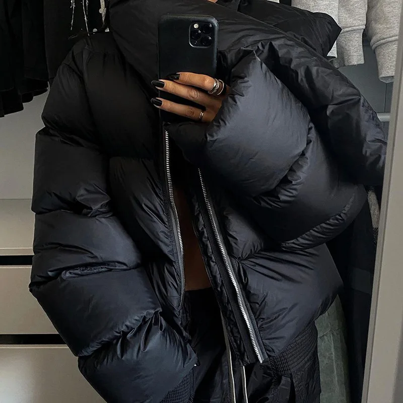 DEAT Fashion Women Cotton-padded Coat Snap On Scarf Collar Thick Long Sleeves Zipper wadded Jackets Autumn 2025 New Tide 7AB435