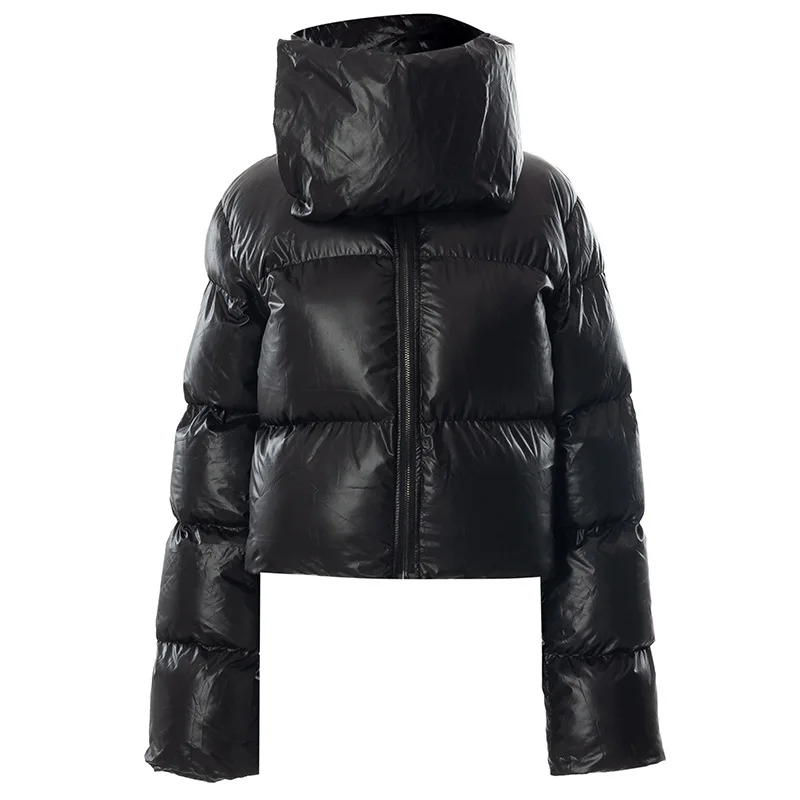 DEAT Fashion Women Cotton-padded Coat Snap On Scarf Collar Thick Long Sleeves Zipper wadded Jackets Autumn 2025 New Tide 7AB435