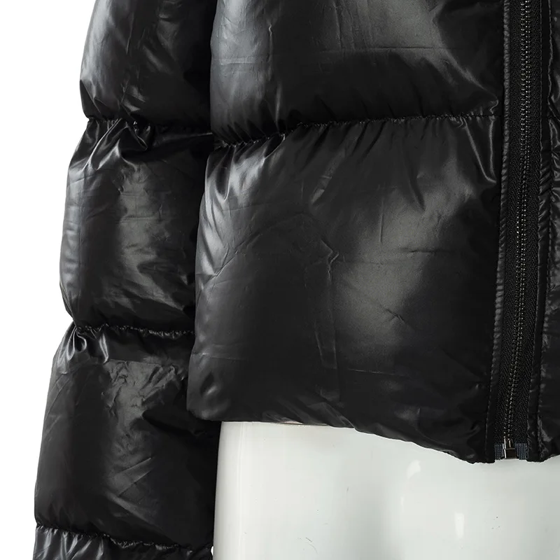 DEAT Fashion Women Cotton-padded Coat Snap On Scarf Collar Thick Long Sleeves Zipper wadded Jackets Autumn 2025 New Tide 7AB435