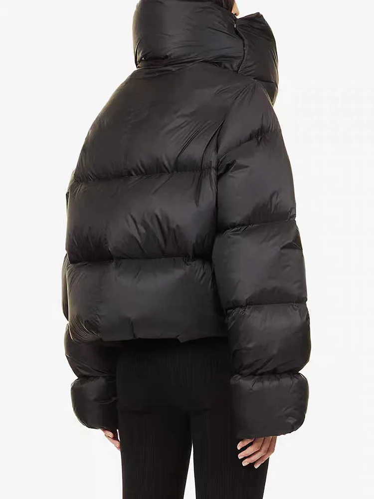 DEAT Fashion Women Cotton-padded Coat Snap On Scarf Collar Thick Long Sleeves Zipper wadded Jackets Autumn 2025 New Tide 7AB435