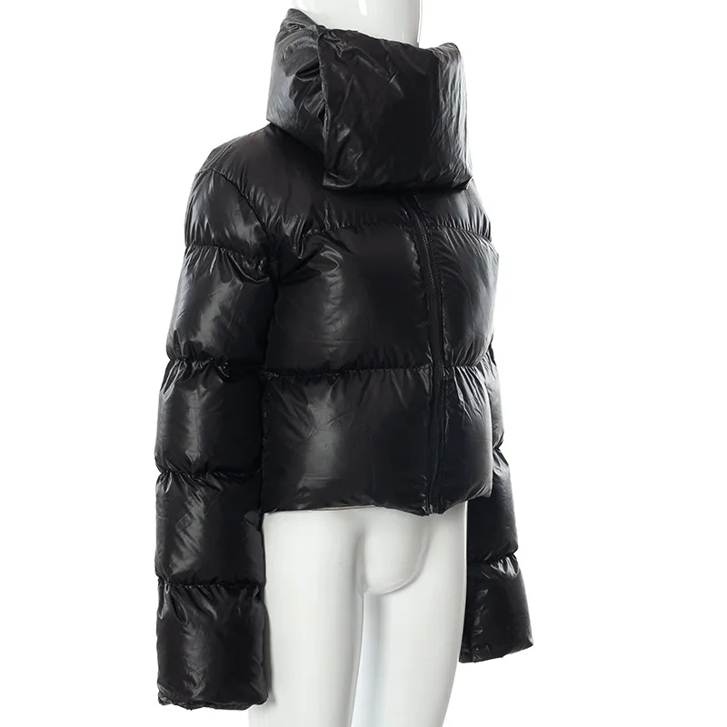 DEAT Fashion Women Cotton-padded Coat Snap On Scarf Collar Thick Long Sleeves Zipper wadded Jackets Autumn 2025 New Tide 7AB435