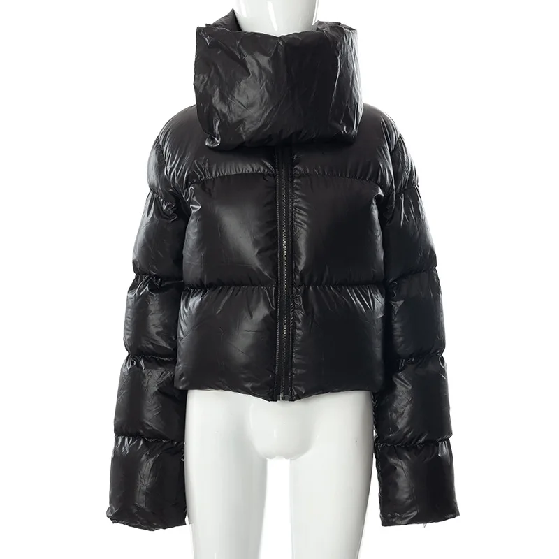 DEAT Fashion Women Cotton-padded Coat Snap On Scarf Collar Thick Long Sleeves Zipper wadded Jackets Autumn 2025 New Tide 7AB435