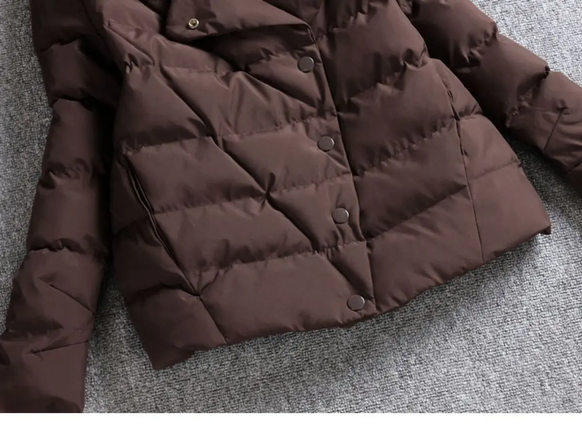 Winter cotton Jacket Women's short 2025 New Korean version Stand collar Thick Coat Fashion Lady Slim Warm Parka Jackets Tops