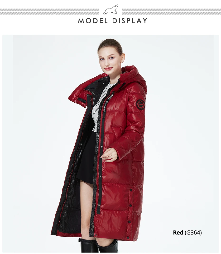 ICEbear 2023 Winter Fashionable Jacket Women's Hooded Warm Parkas Puffer Jackets Hight Quality Female Quilted Coat GWD20155D