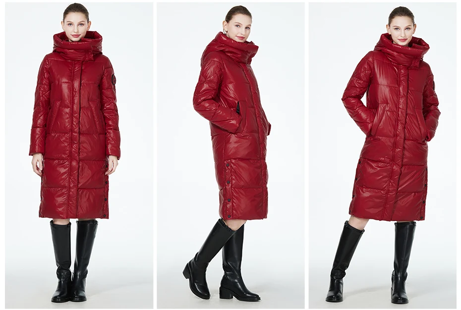 ICEbear 2023 Winter Fashionable Jacket Women's Hooded Warm Parkas Puffer Jackets Hight Quality Female Quilted Coat GWD20155D