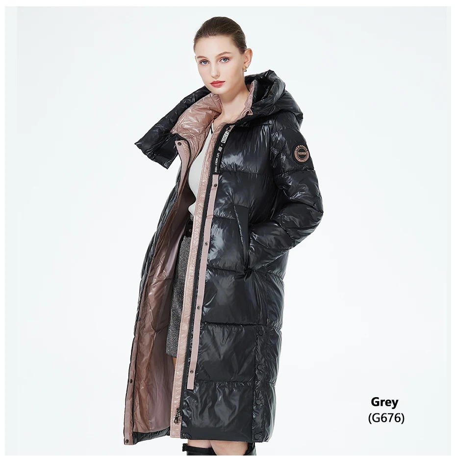 ICEbear 2023 Winter Fashionable Jacket Women's Hooded Warm Parkas Puffer Jackets Hight Quality Female Quilted Coat GWD20155D