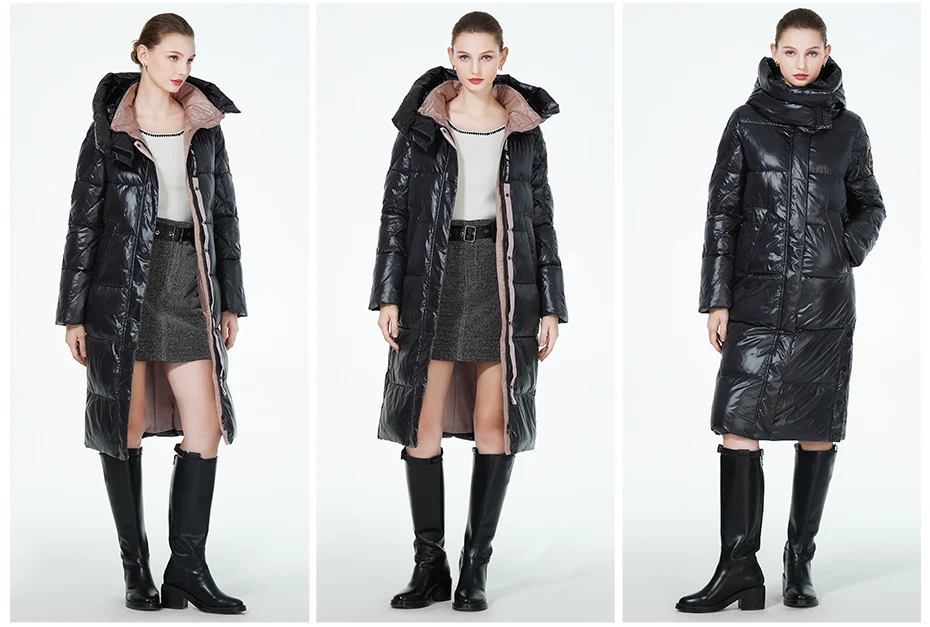 ICEbear 2023 Winter Fashionable Jacket Women's Hooded Warm Parkas Puffer Jackets Hight Quality Female Quilted Coat GWD20155D