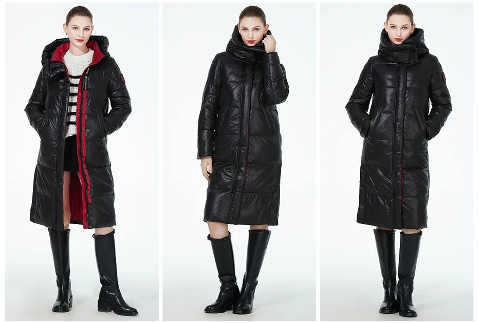 ICEbear 2023 Winter Fashionable Jacket Women's Hooded Warm Parkas Puffer Jackets Hight Quality Female Quilted Coat GWD20155D
