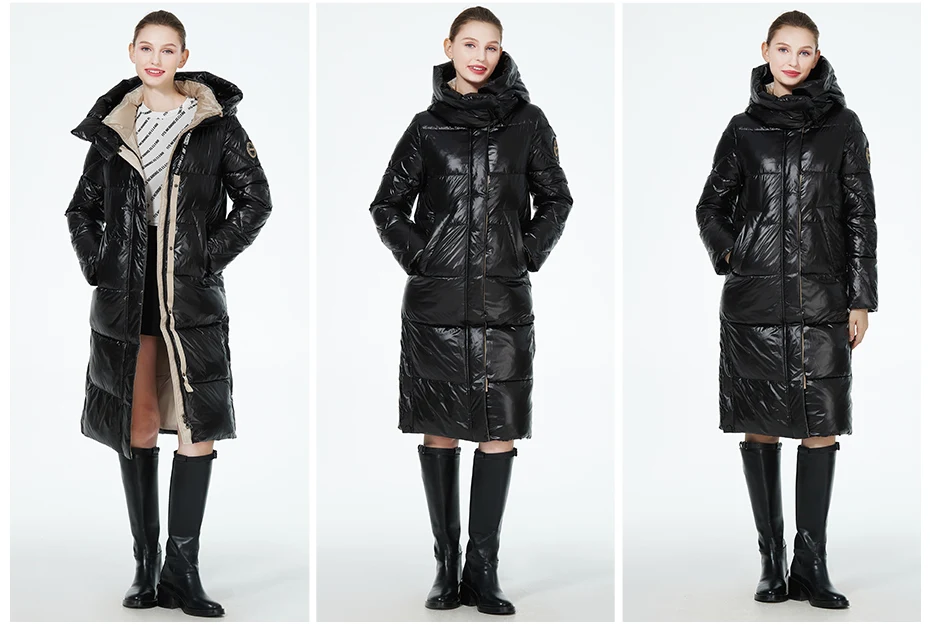 ICEbear 2023 Winter Fashionable Jacket Women's Hooded Warm Parkas Puffer Jackets Hight Quality Female Quilted Coat GWD20155D