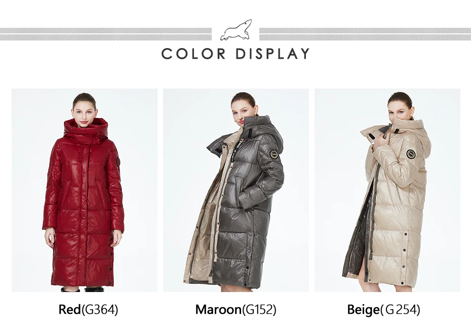 ICEbear 2023 Winter Fashionable Jacket Women's Hooded Warm Parkas Puffer Jackets Hight Quality Female Quilted Coat GWD20155D