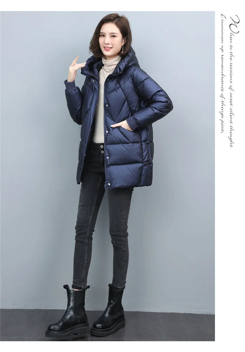 2026 Hooded Cotton Coat Women's Mid-Length Winter Jackets Elegant Mother's Parkas Padded Jacket Thick Down Padded Jacket Vintage
