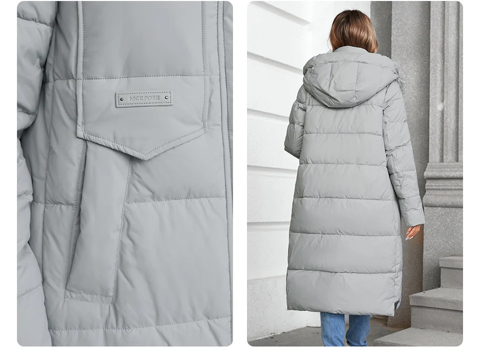 GASMAN 2024 Winter Jacket Women Brand High Quality Casual Long Women's Jackets Hooded Zipper Pocket Puffer Parkas Outwear 88607