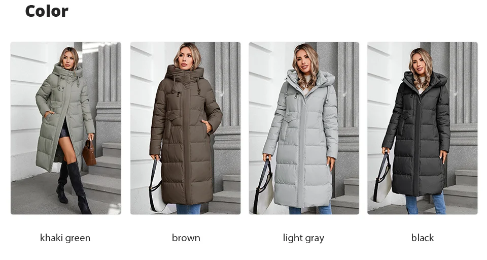 GASMAN 2024 Winter Jacket Women Brand High Quality Casual Long Women's Jackets Hooded Zipper Pocket Puffer Parkas Outwear 88607
