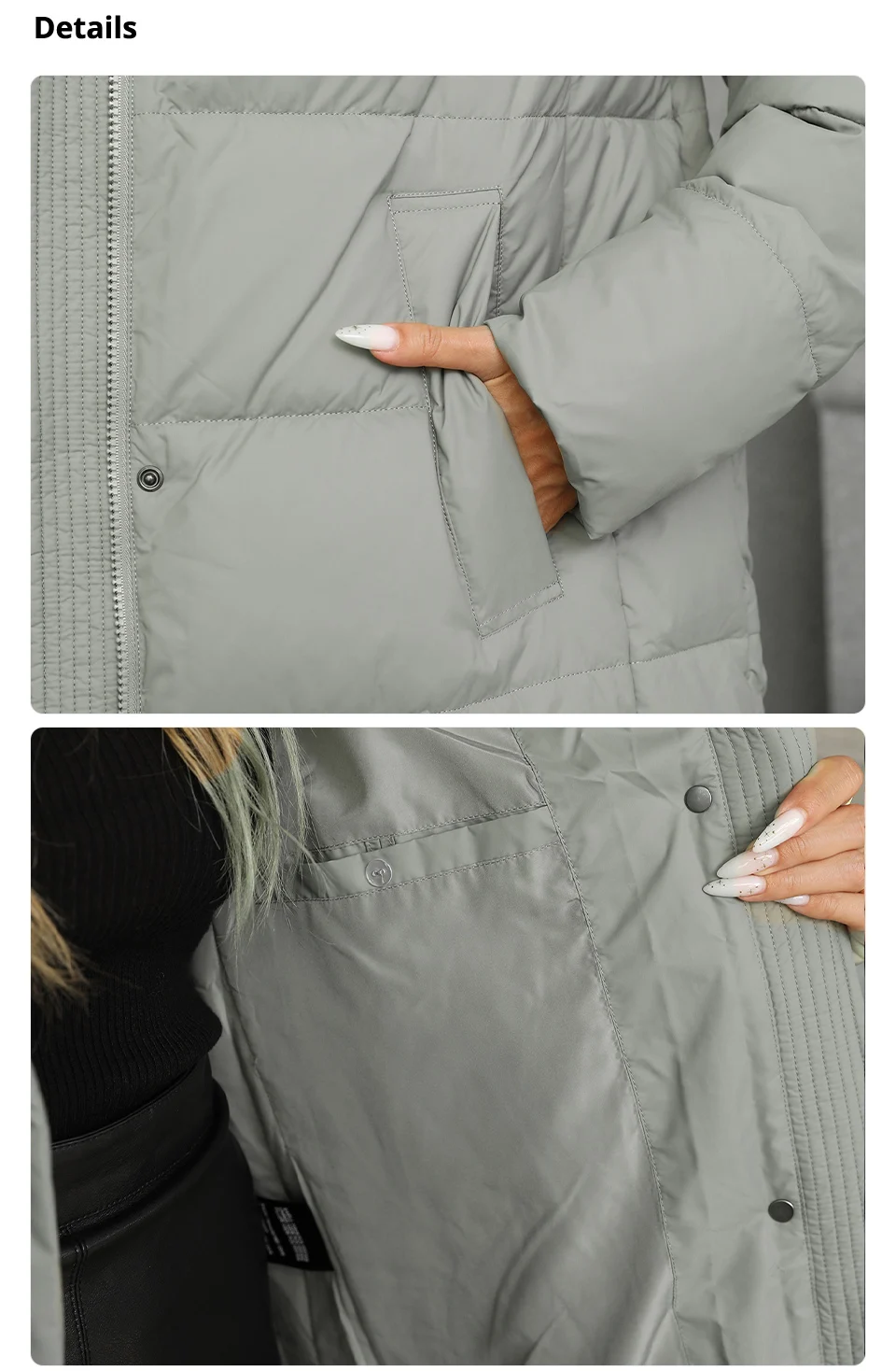 GASMAN 2024 Winter Jacket Women Brand High Quality Casual Long Women's Jackets Hooded Zipper Pocket Puffer Parkas Outwear 88607