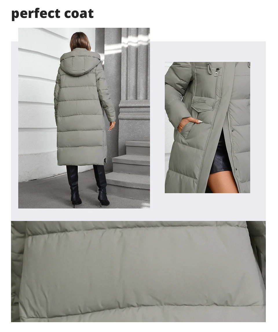 GASMAN 2024 Winter Jacket Women Brand High Quality Casual Long Women's Jackets Hooded Zipper Pocket Puffer Parkas Outwear 88607