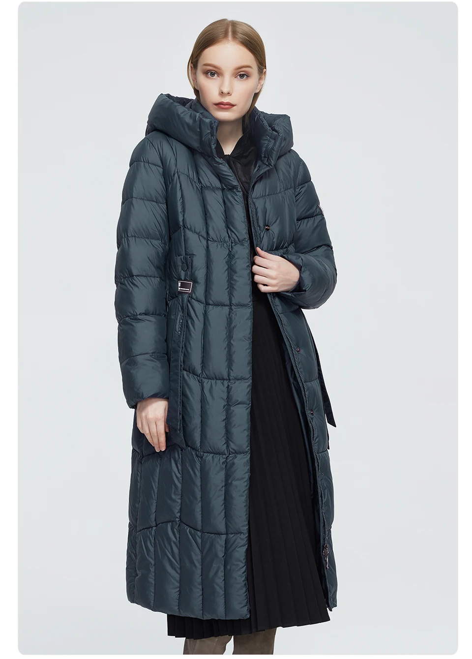 Astrid 2022 New Winter Women's coat women long warm parka Plaid fashion thick Jacket hooded large sizes female clothing 9546