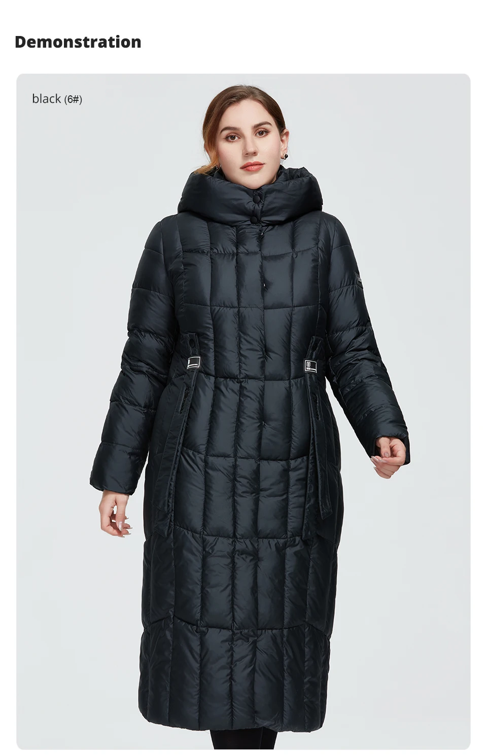Astrid 2022 New Winter Women's coat women long warm parka Plaid fashion thick Jacket hooded large sizes female clothing 9546