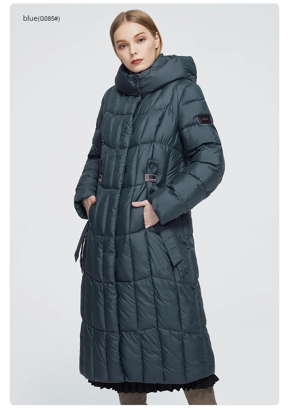 Astrid 2022 New Winter Women's coat women long warm parka Plaid fashion thick Jacket hooded large sizes female clothing 9546