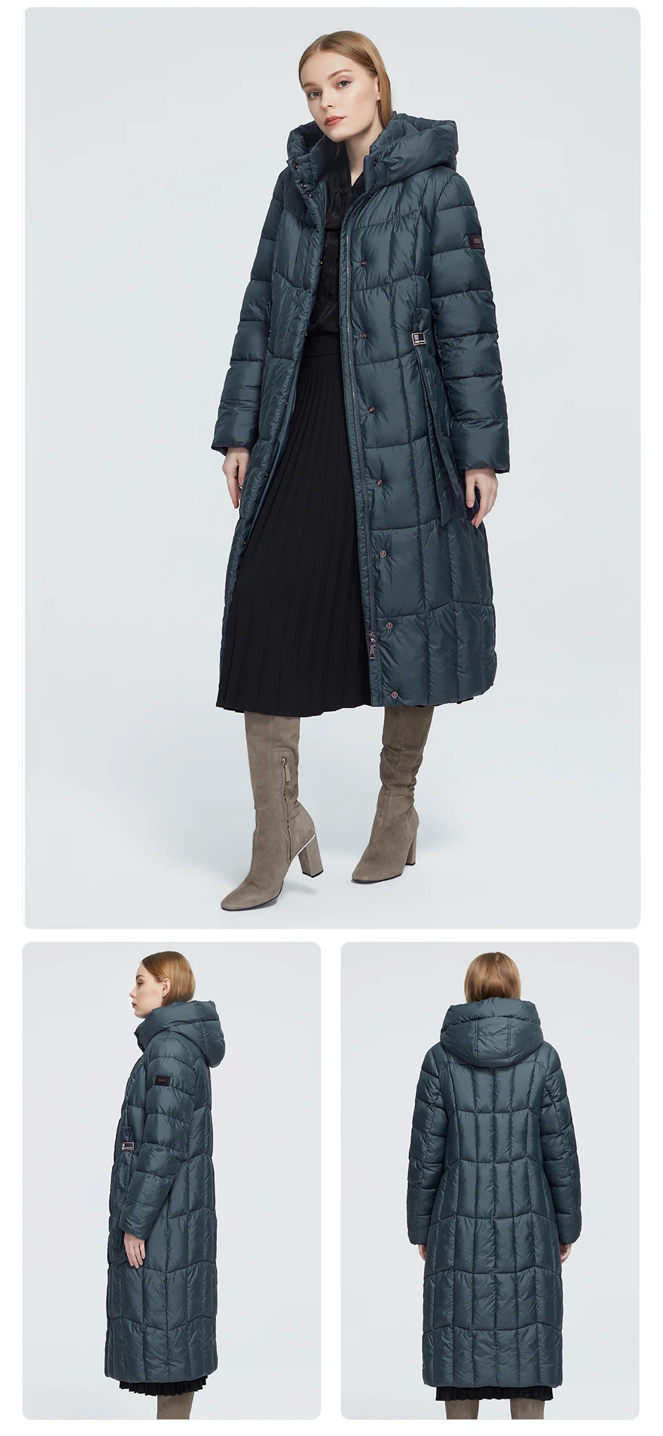 Astrid 2022 New Winter Women's coat women long warm parka Plaid fashion thick Jacket hooded large sizes female clothing 9546
