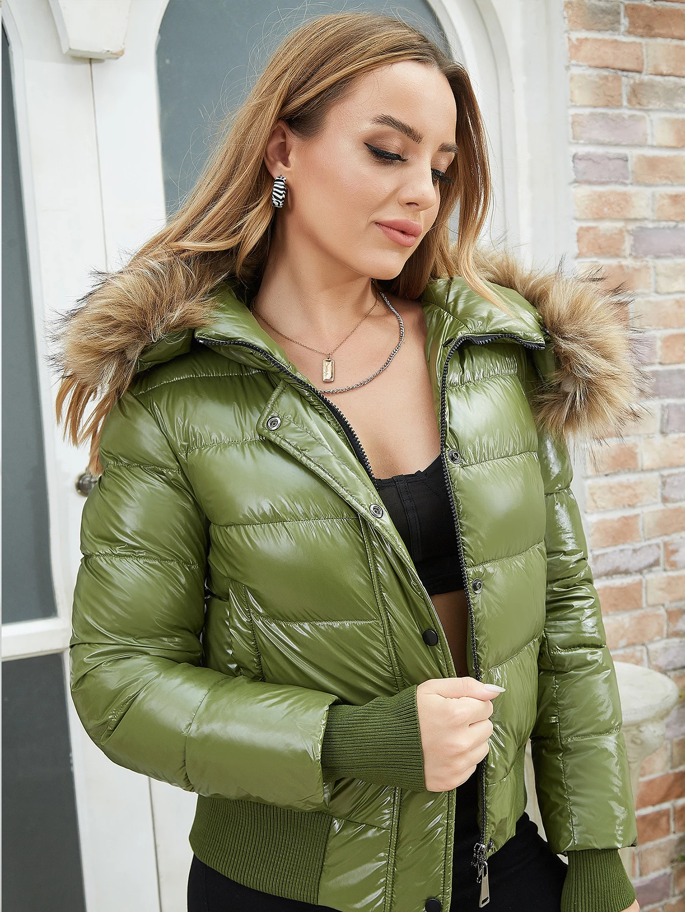 Astrid Large Natural Raccoon Fox Fur Hooded 2023 Winter warm Thick Coat Women Short Down Jacket Puffer fashion Female Parkas