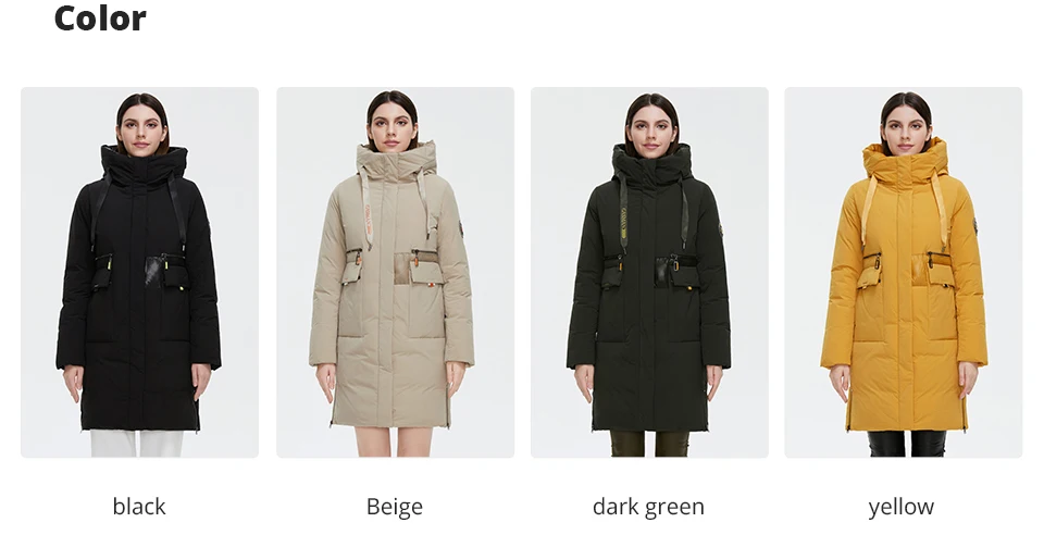 GASMAN 2023 Fashion brand new women's coat Women's winter jacket down parka warm outwear Female black patchwork thick jacket 020