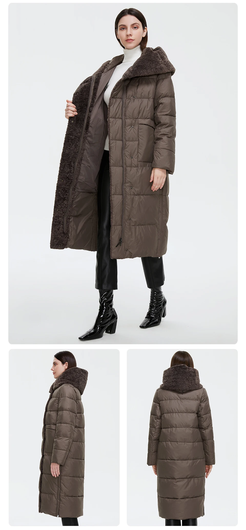 GASMAN 2022 Women's winter jacket Long fashion slim women Coat Keep warm pocket outwear Retro elegant Classic lady parka 81716